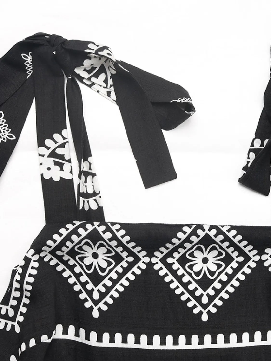 Printed Square Neck Maxi Cami Dress - MAD RUFFI