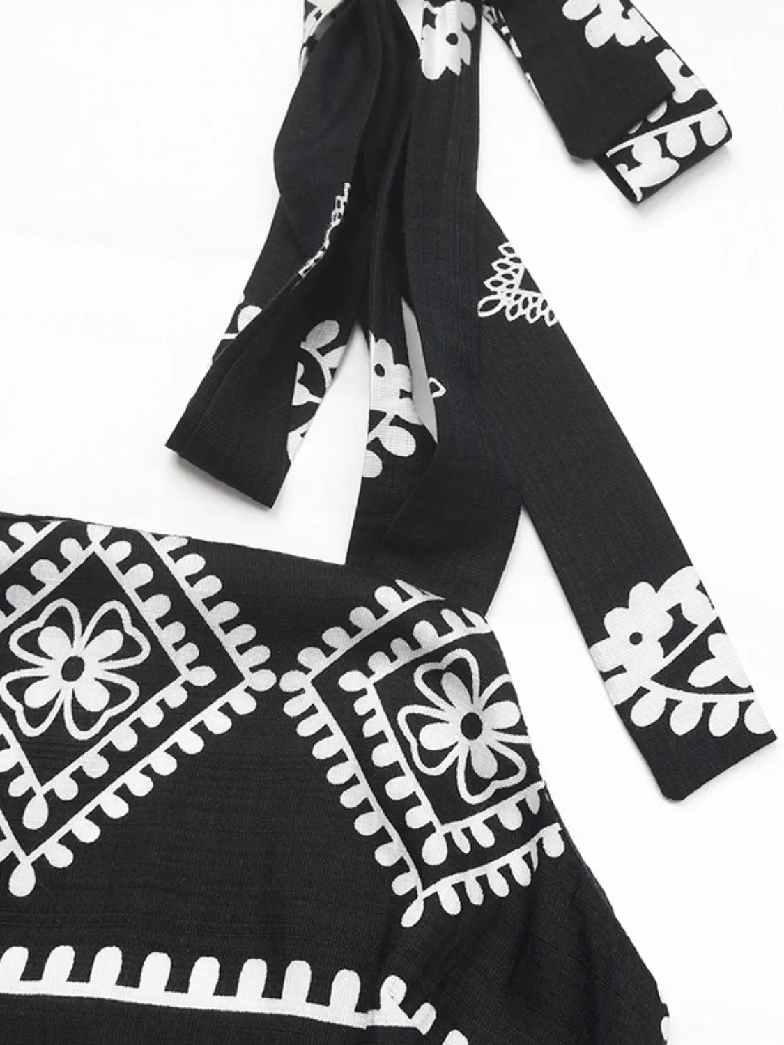 Printed Square Neck Maxi Cami Dress - MAD RUFFI