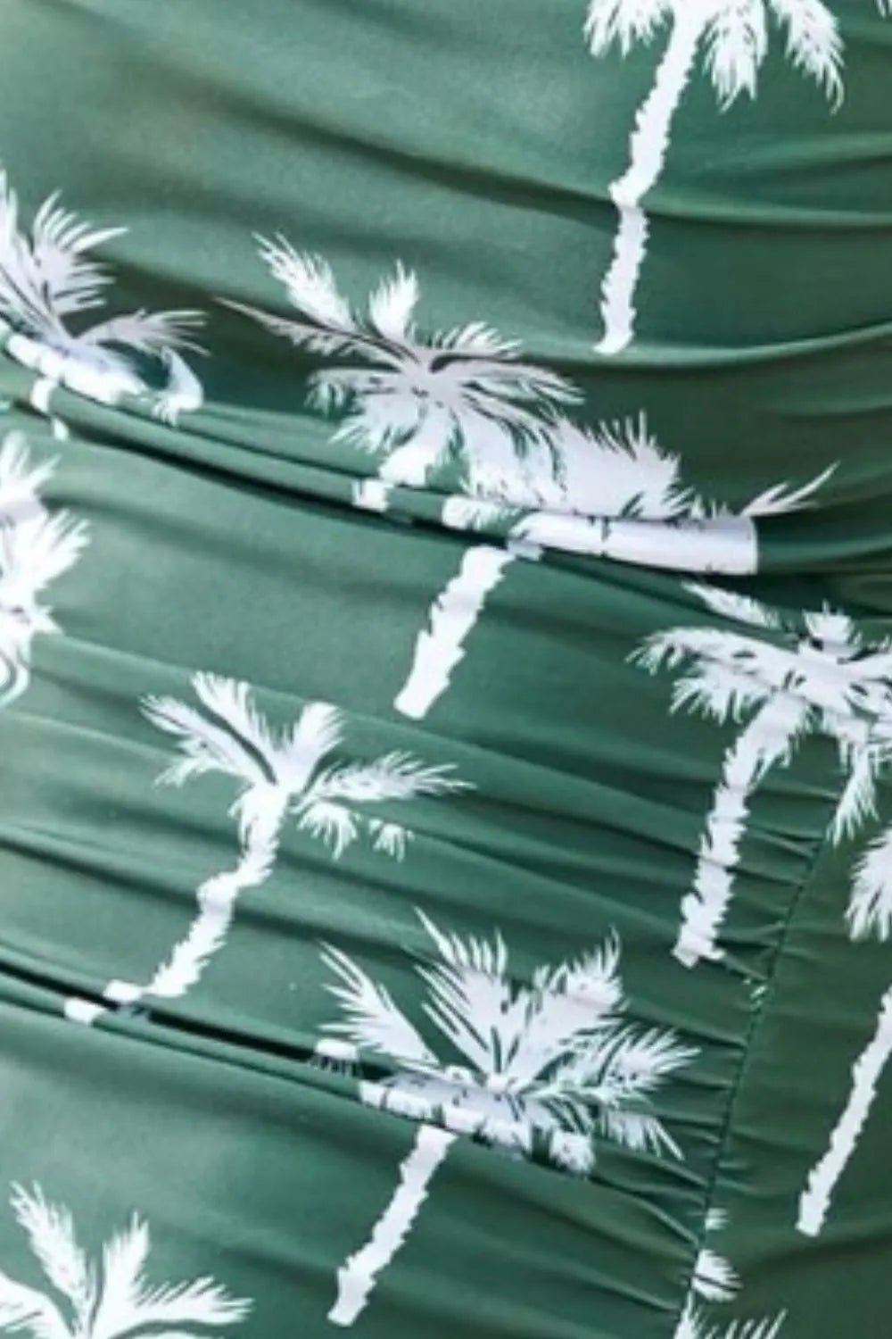 Printed Square Neck Wide Strap One - Piece Swimwear - MAD RUFFI