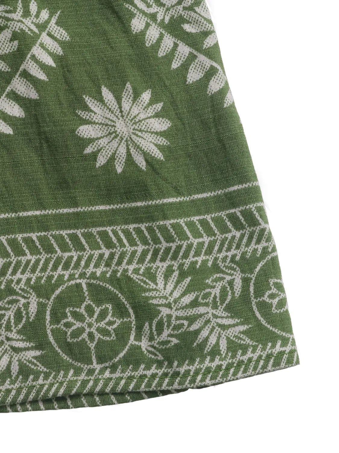 Printed V - Neck Sleeveless Dress - MAD RUFFI