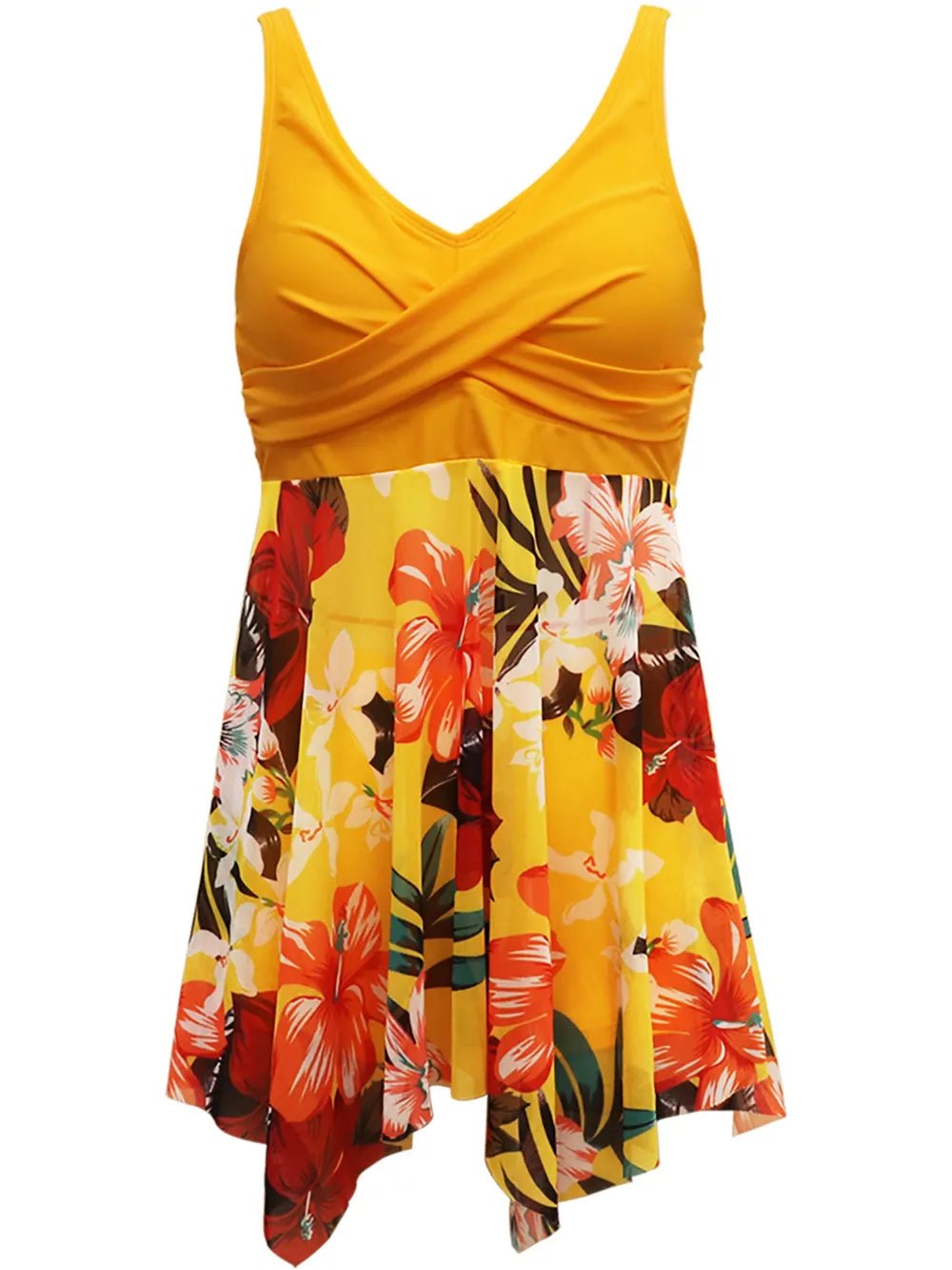 Printed Wide Strap Two - Piece Swim Set - MAD RUFFI