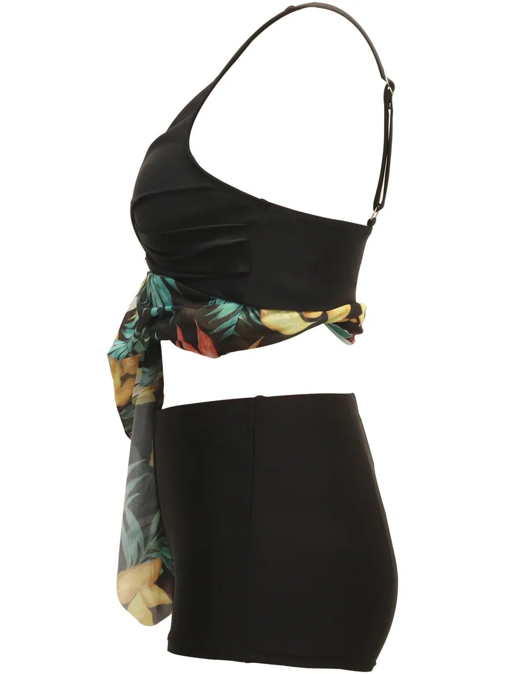 Printed Wide Strap Two - Piece Swim Set - MAD RUFFI