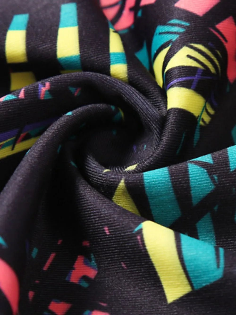 Printed Wide Waistband Active Leggings with Stirrups - MAD RUFFI