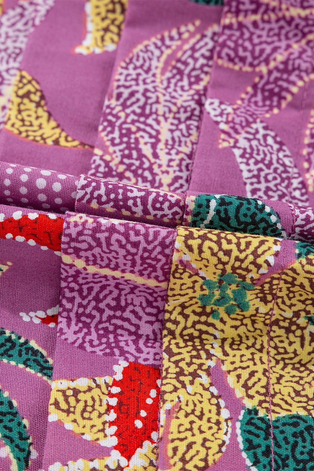 Purple Floral Print Sweetheart Neck Flutter Sleeve Blouse - MAD RUFFI