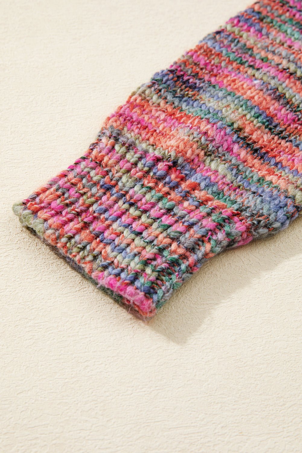 Purple Space Dye Yarn Crew Neck Sweater - MAD RUFFI