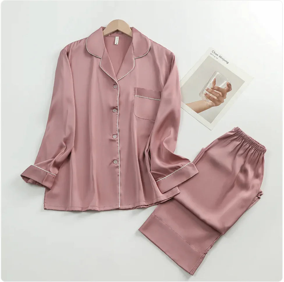 Ladies' Lapel Pajama Set