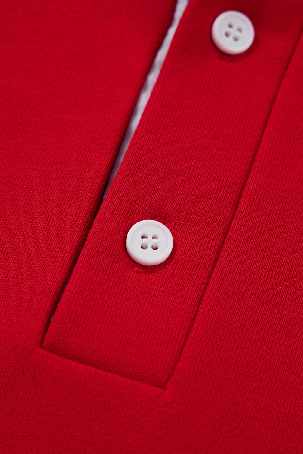 Racing Red Striped Collar Knot Sleeve Sweatshirt and Shorts Set - MAD RUFFI