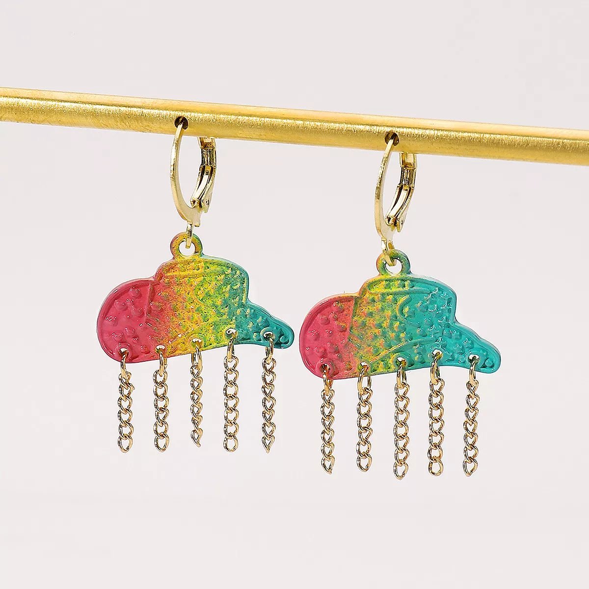 Rainbow Cloud Dangle Earrings - MAD RUFFI