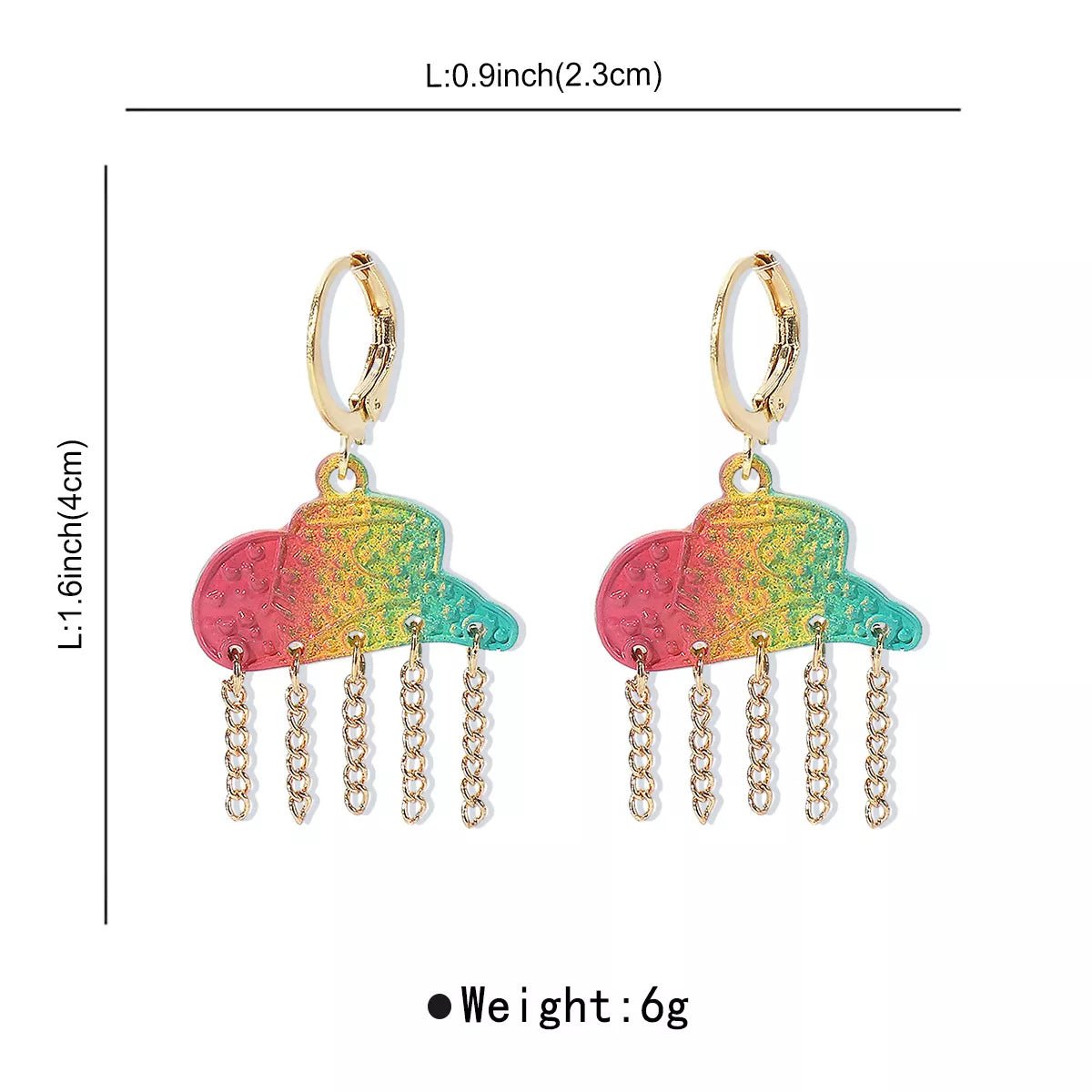 Rainbow Cloud Dangle Earrings - MAD RUFFI