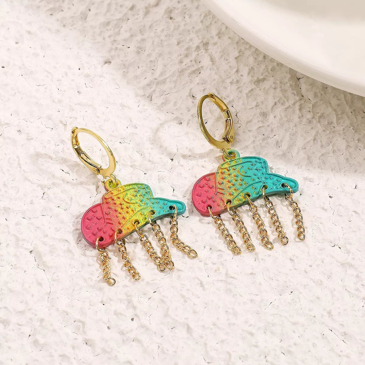 Rainbow Cloud Dangle Earrings - MAD RUFFI