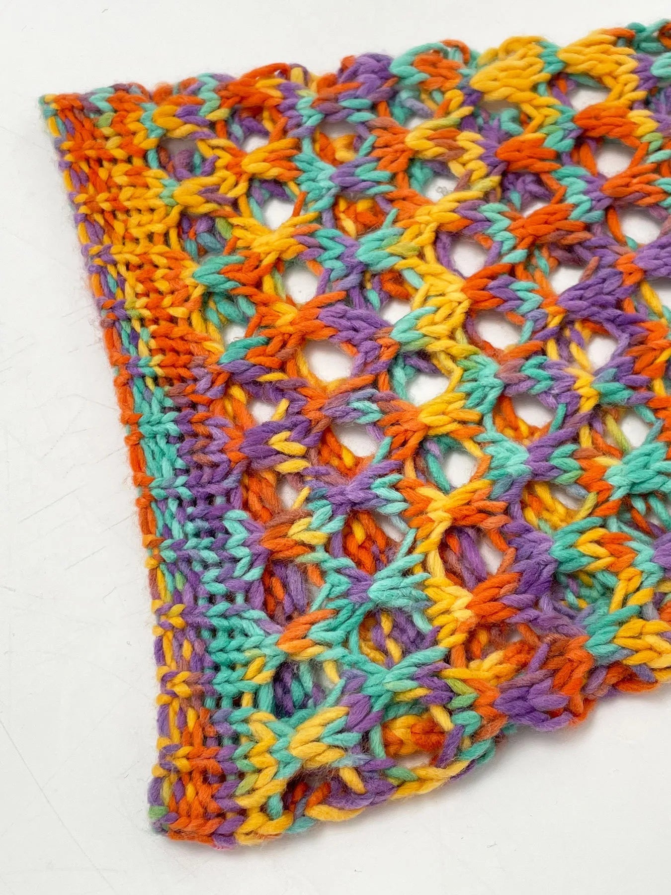 Rainbow Crochet Hollow Out Cropped Sweater - MAD RUFFI