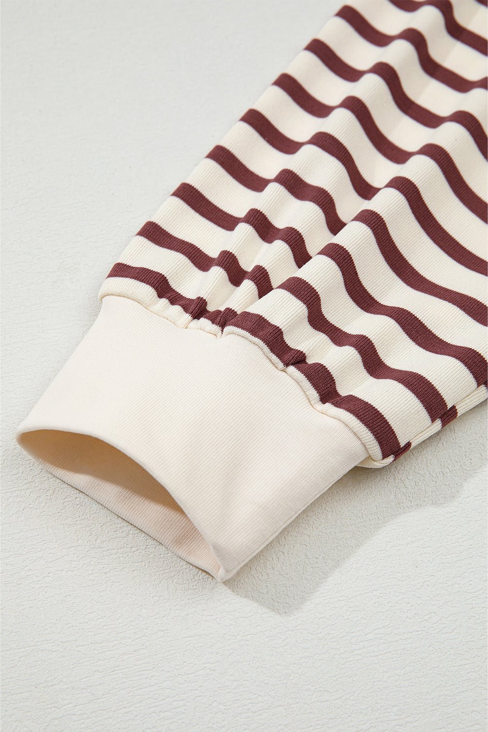 Red Dahlia Striped Henley Top - MAD RUFFI