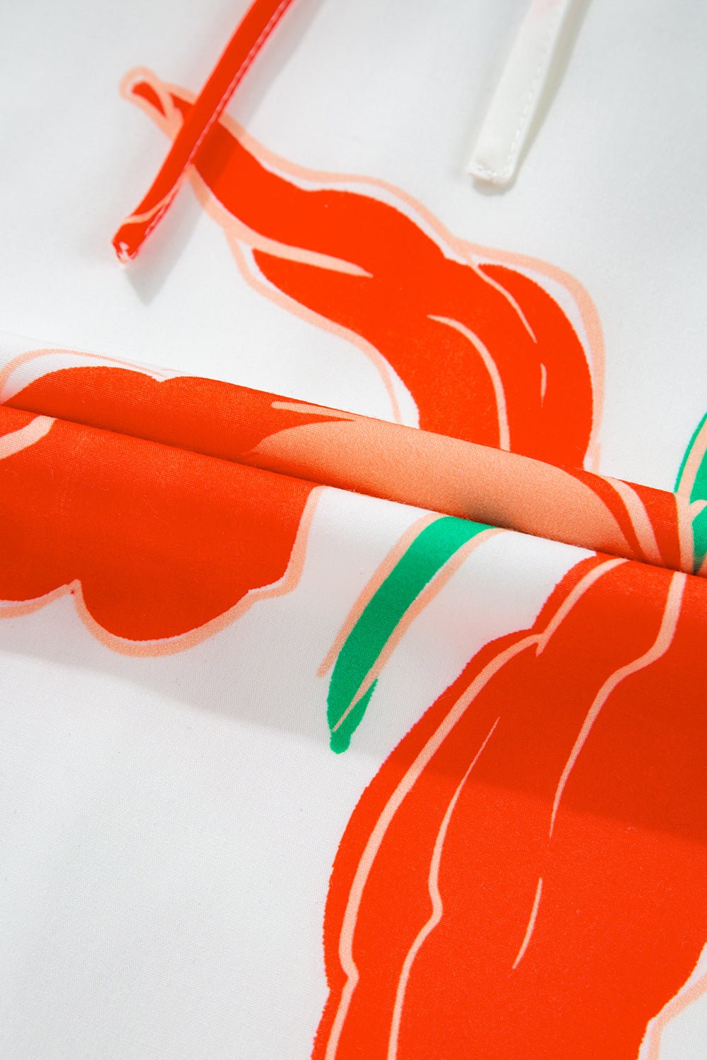 Red Floral Print Tie Front Ruffle Hem Mini Dress - MAD RUFFI