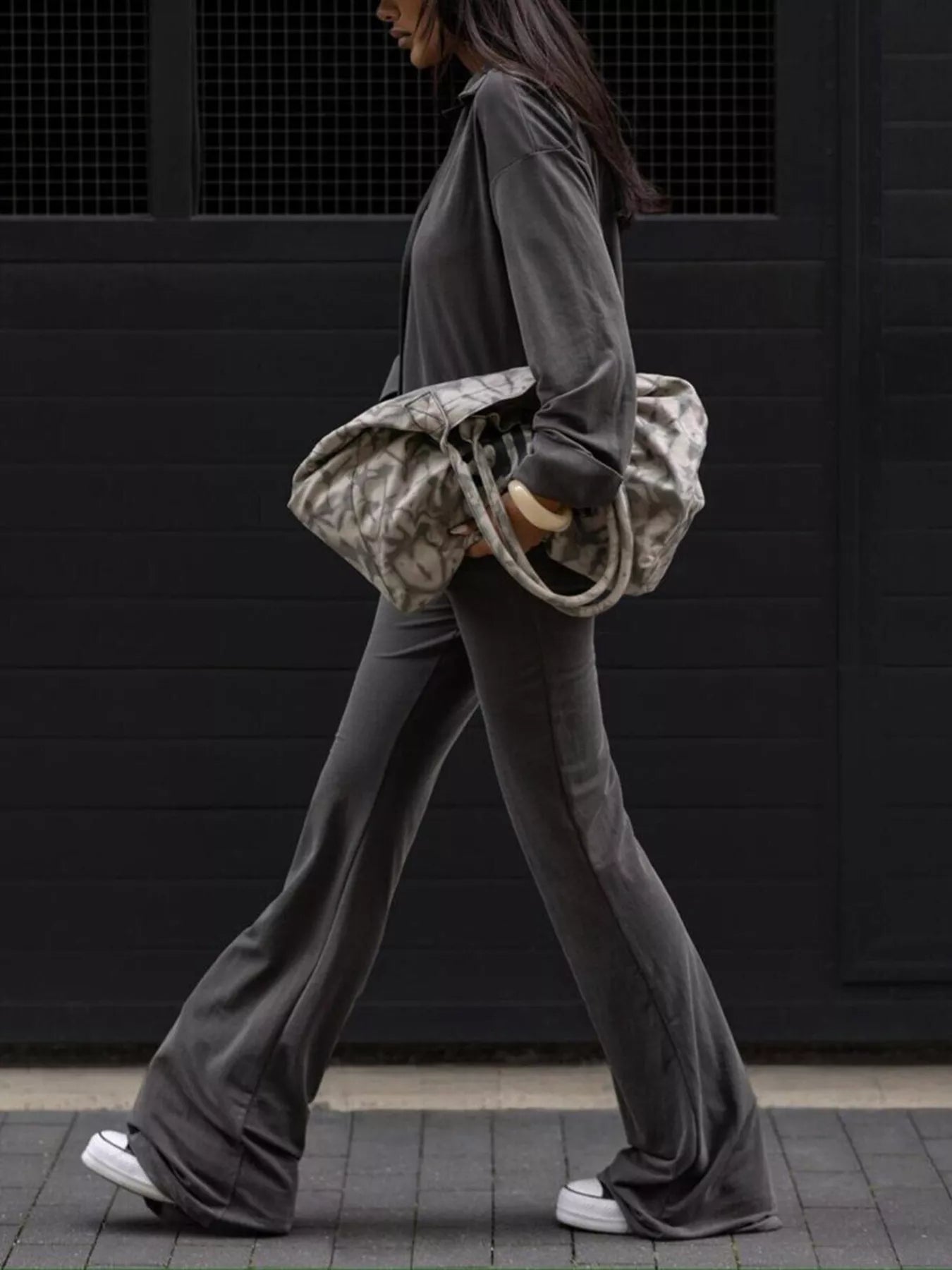 Relaxed Fit Button - Down Top and Pants Set - MAD RUFFI