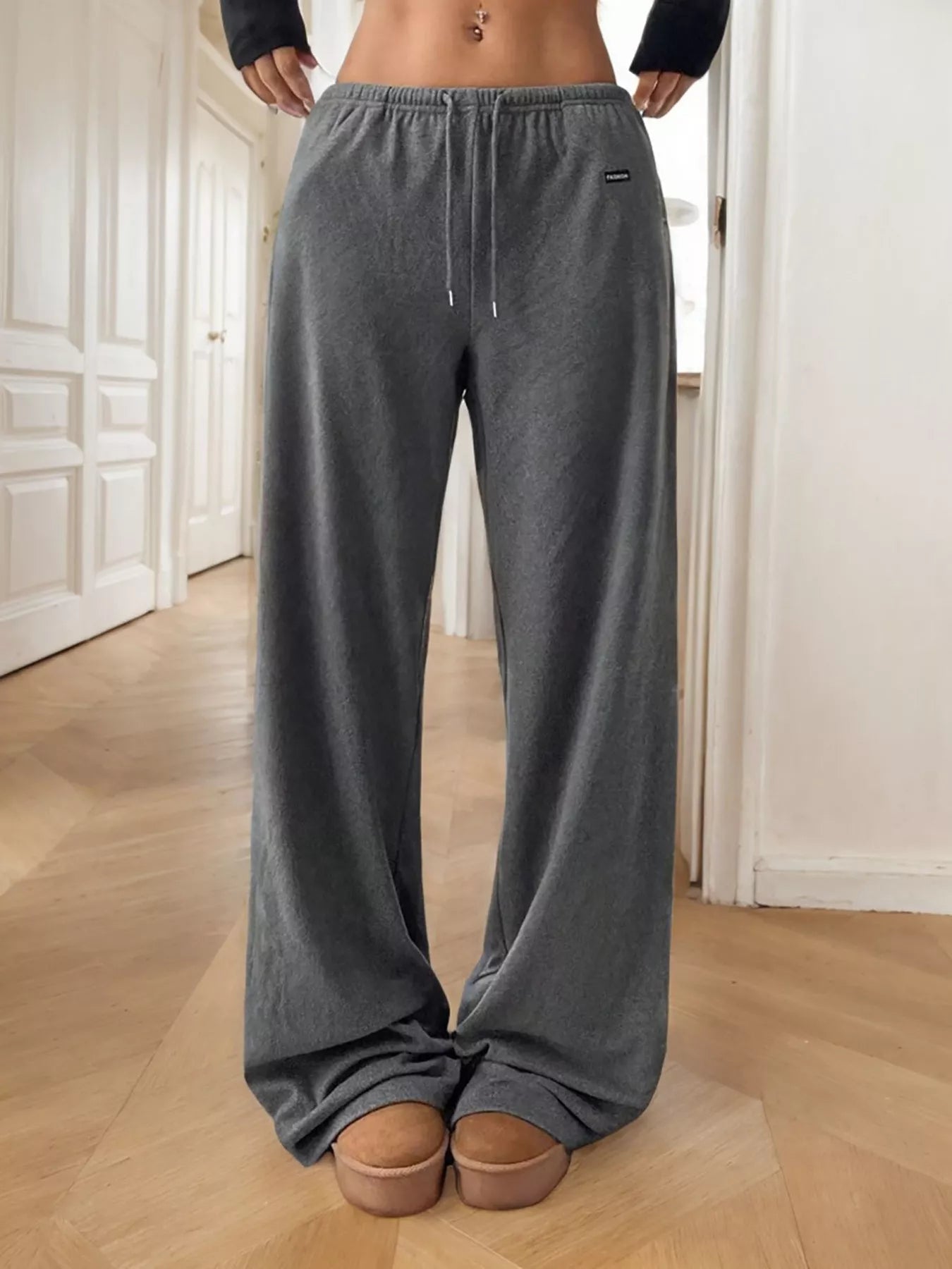 Relaxed Fit Drawstring Pants - MAD RUFFI