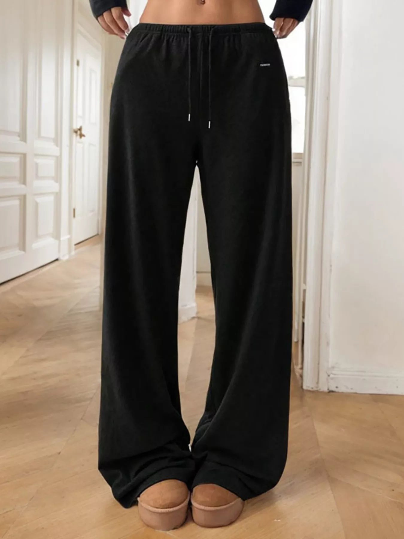 Relaxed Fit Drawstring Pants - MAD RUFFI