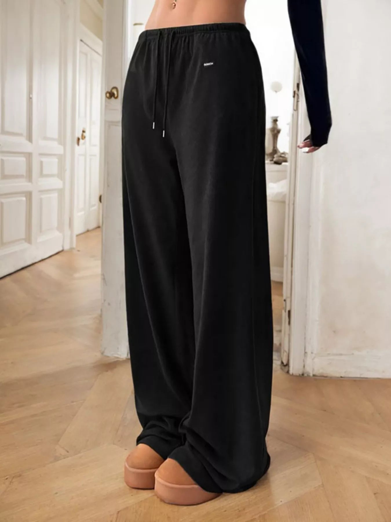 Relaxed Fit Drawstring Pants - MAD RUFFI