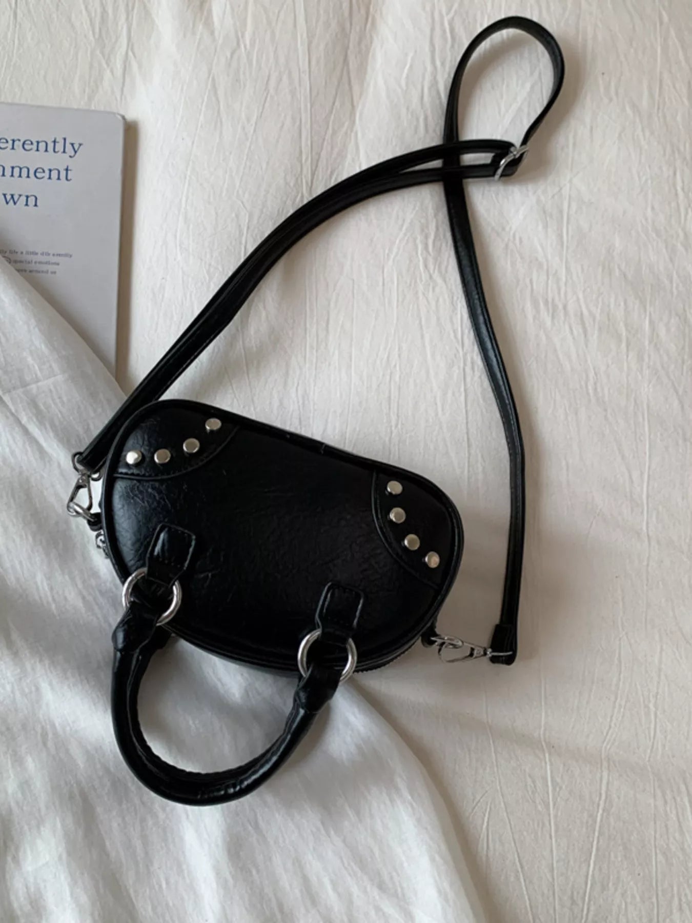Retro Rivet Decor Crossbody Bag - MAD RUFFI