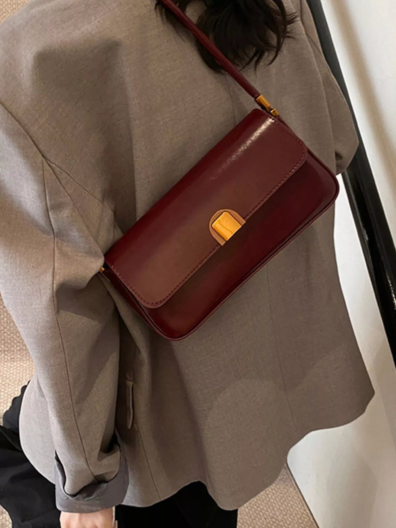 Retro Style Leather Shoulder Bag - MAD RUFFI