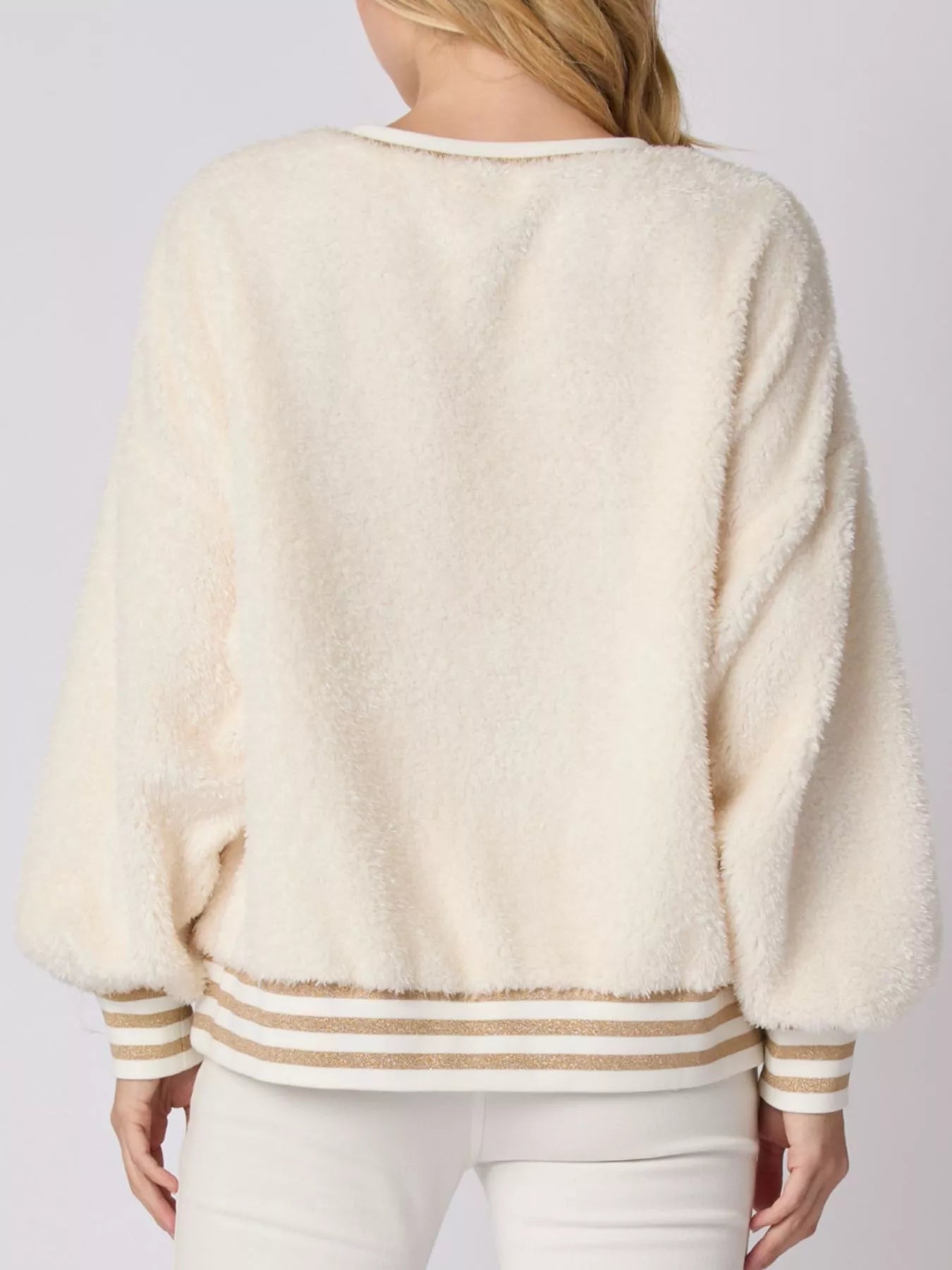 Rhinestone Merry Christmas Round Neck Sweatshirt - MAD RUFFI