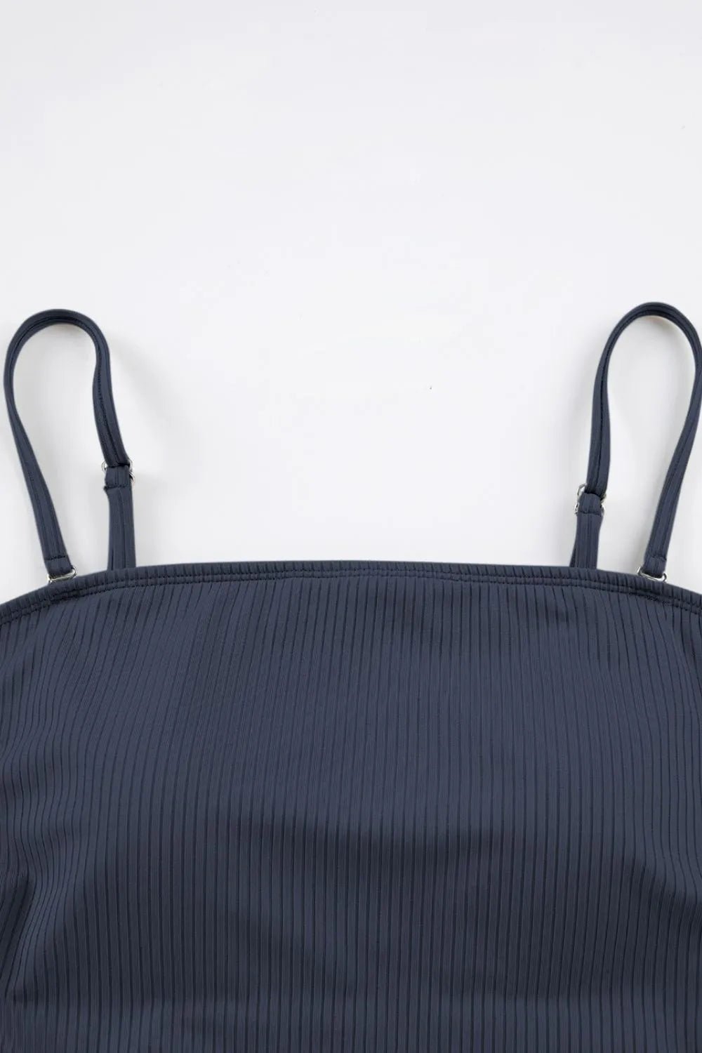 Ribbed Drawstring Sides Cutout One Piece Swimsuit - MAD RUFFI