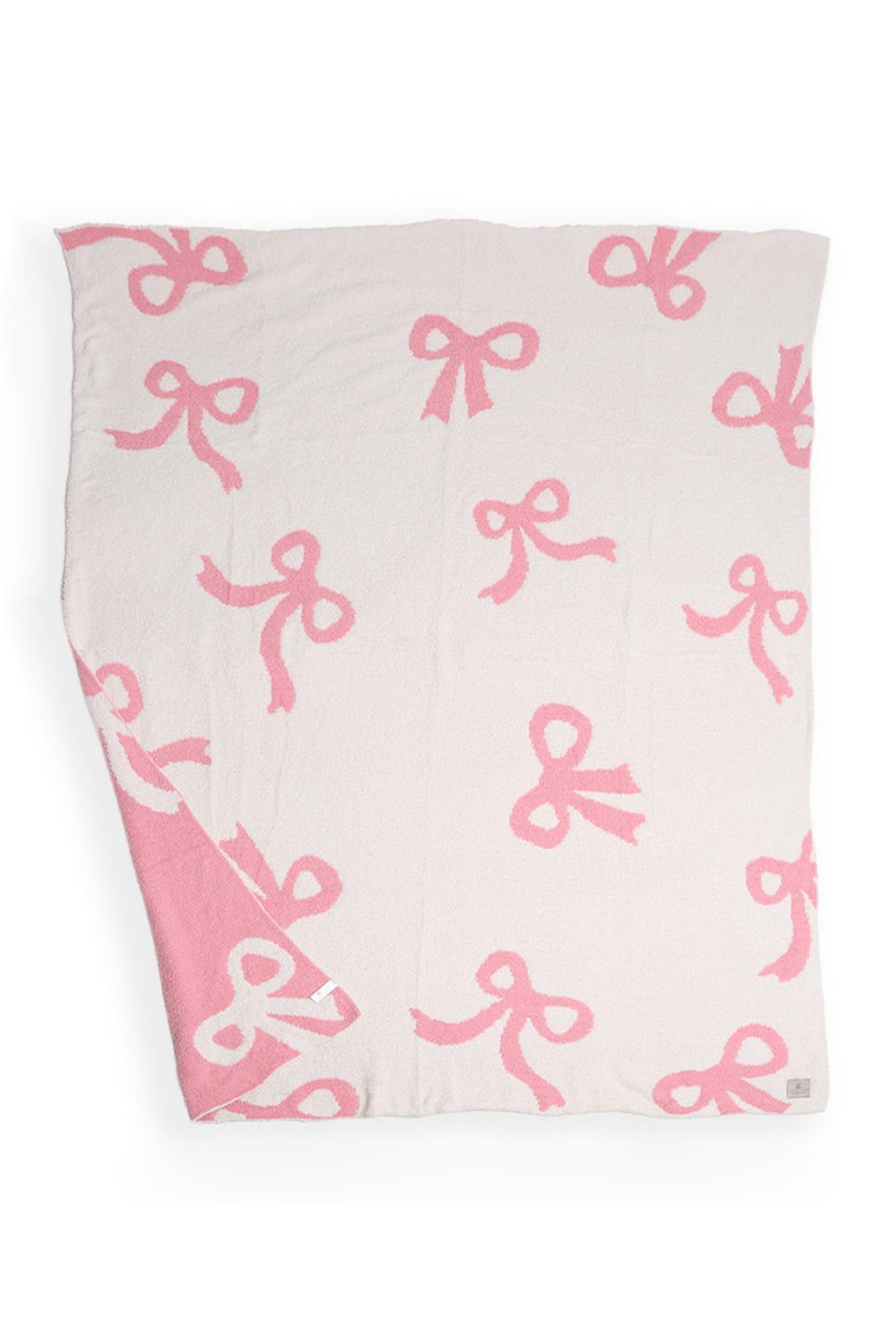 Rose Red 127*152cm Bow Printed Cozy Soft Throw Blanket - MAD RUFFI