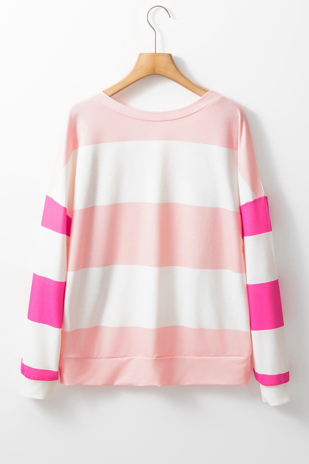 Rose Red Colorblock Drop Sleeve Top - MAD RUFFI