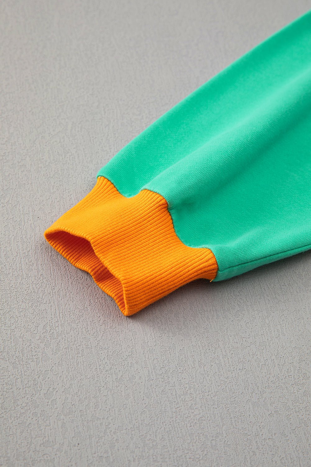 Rose Red Colorblock Patchwork Long Sleeve Top and Pants Set - MAD RUFFI