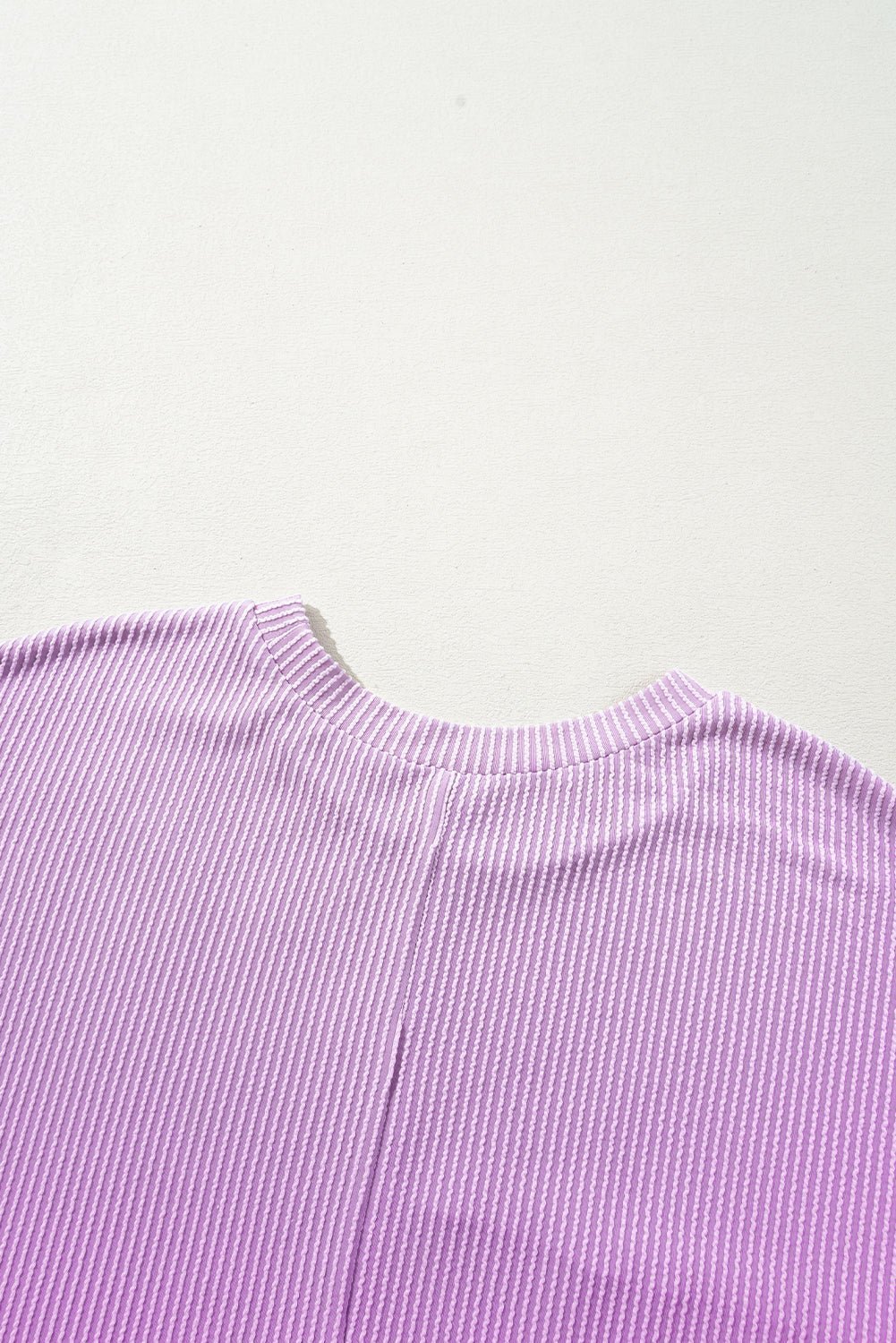 Rose Red Leopard Colorblock Patchwork Corded Plus Size T Shirt - MAD RUFFI