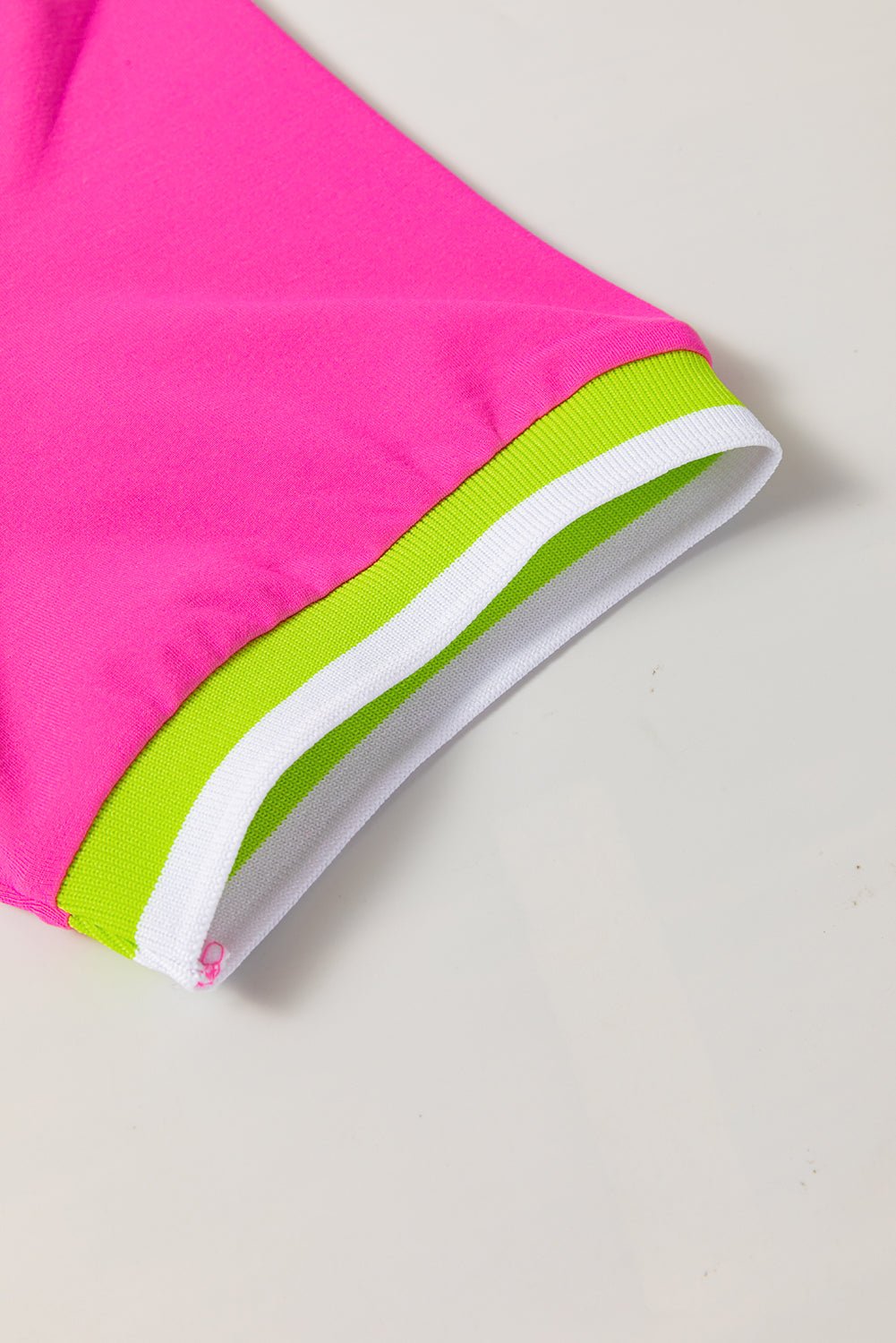 Rose Red Pop of Color Neckline T-shirt Dress - MAD RUFFI