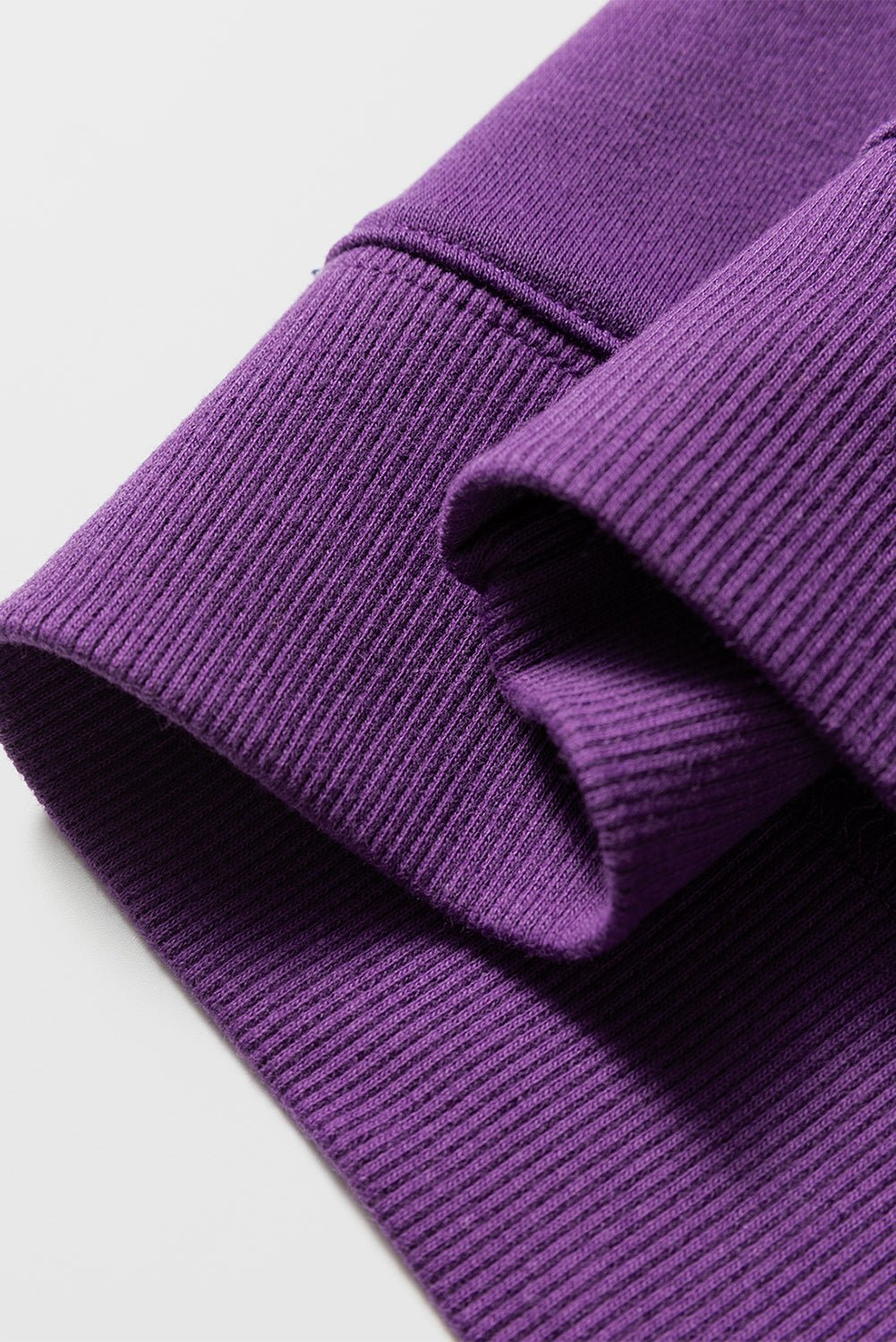 Rose Red Preppy Striped Sleeve Loose Sweatshirt - MAD RUFFI