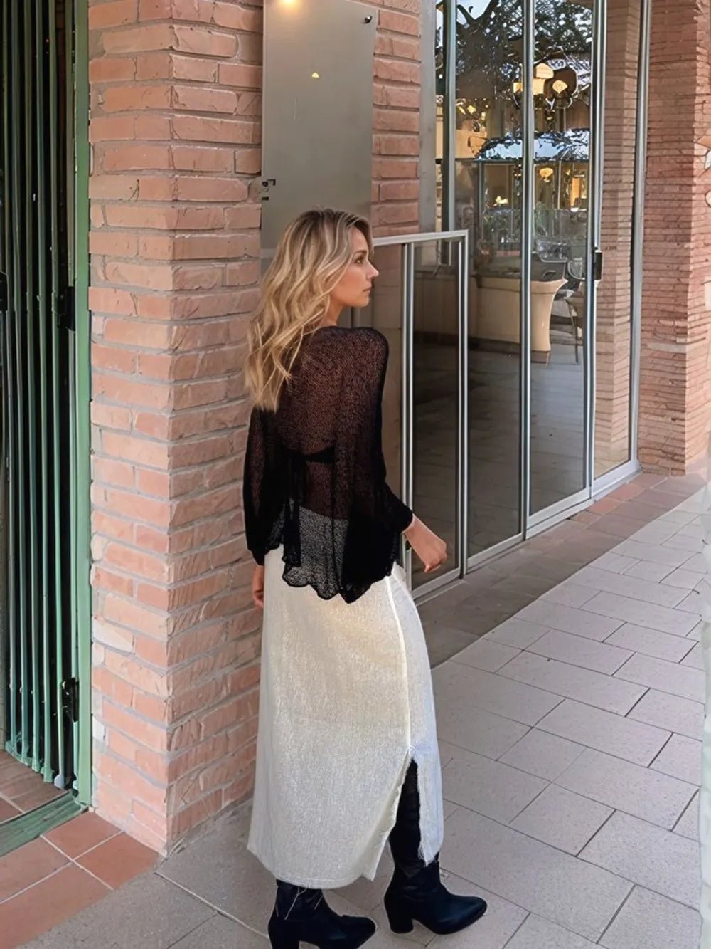 Round Neck Long Sleeve Cover - Up - MAD RUFFI