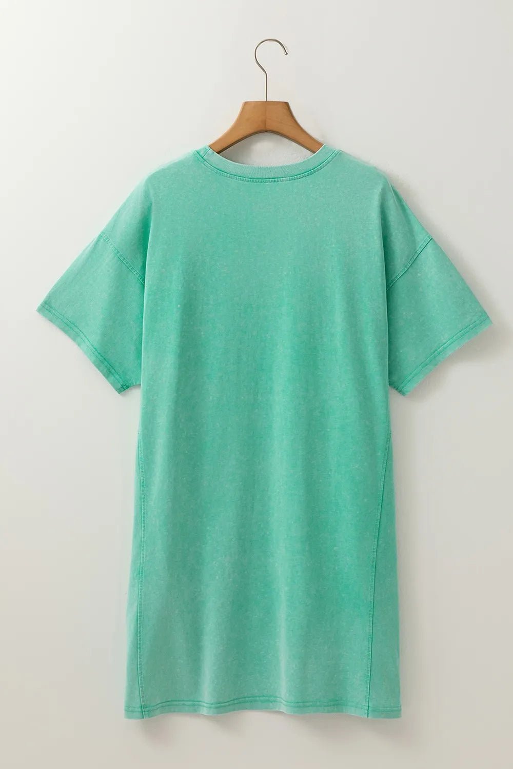Round Neck Short Sleeve Tee Dress - MAD RUFFI
