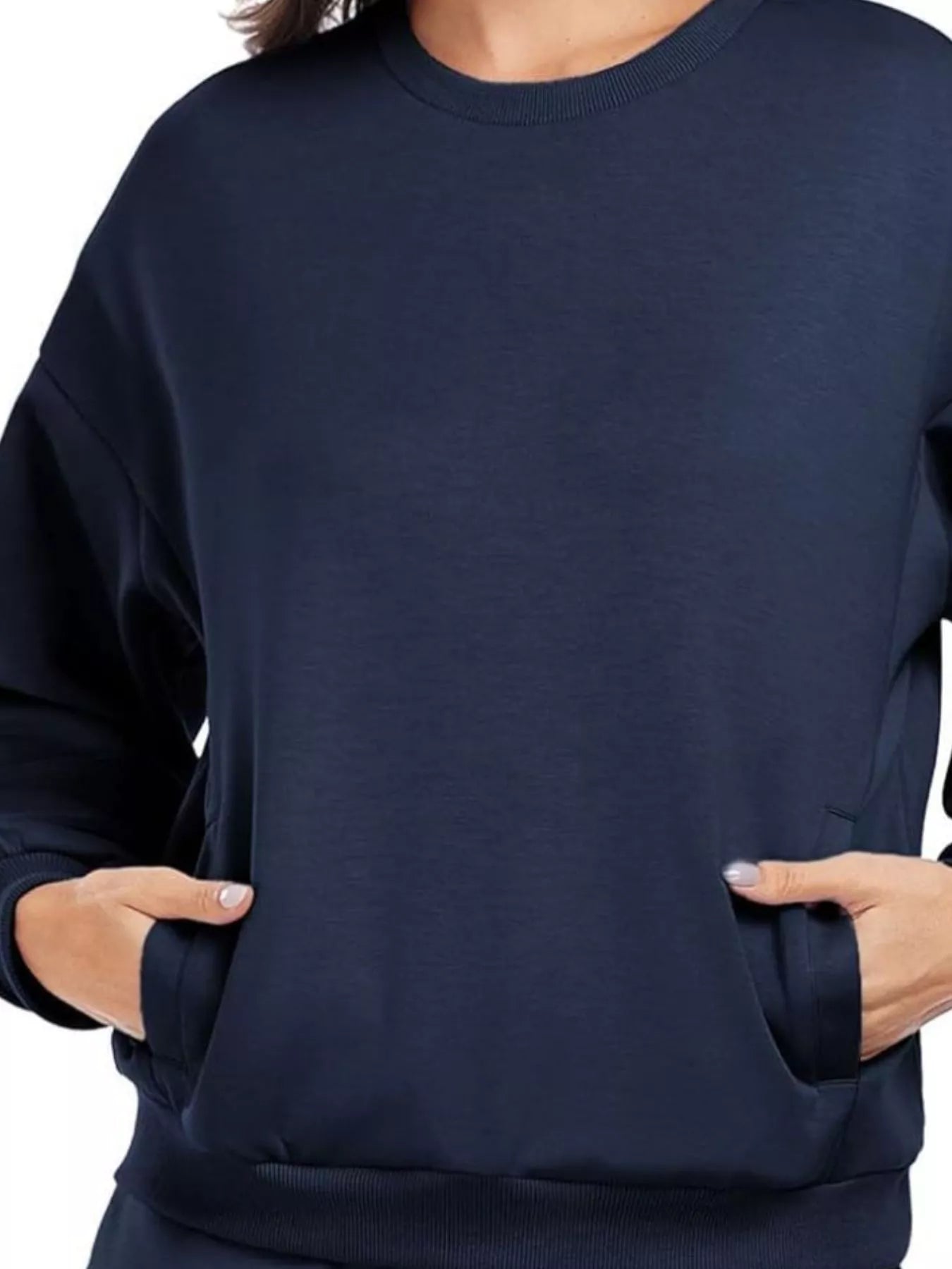 Round Neck Sweatshirt and Shorts Set - MAD RUFFI