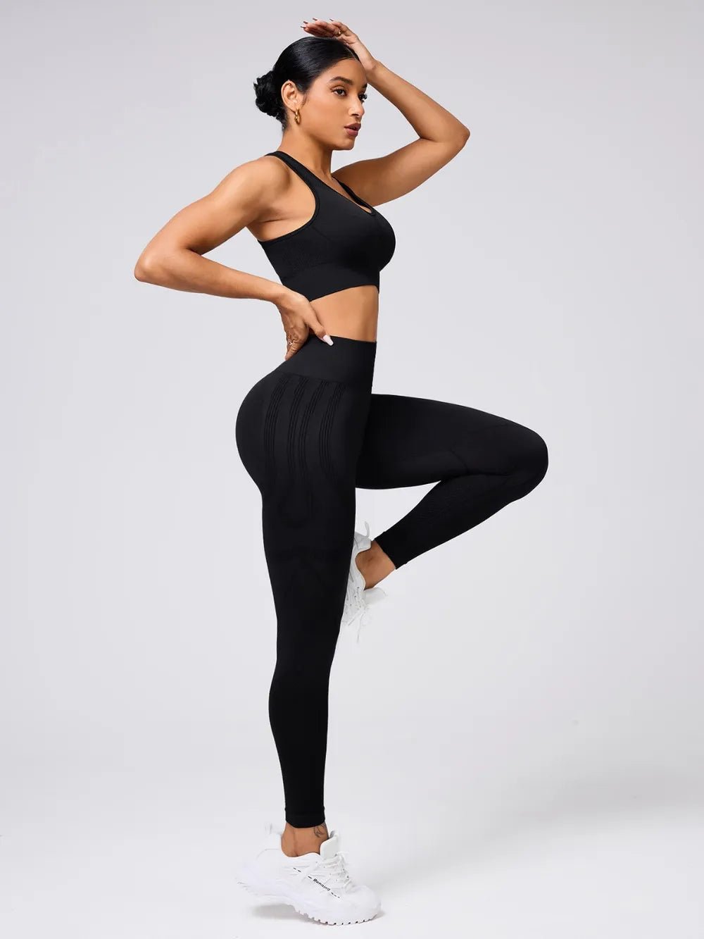 Round Neck Wide Strap Tank and Leggings Active Set - MAD RUFFI