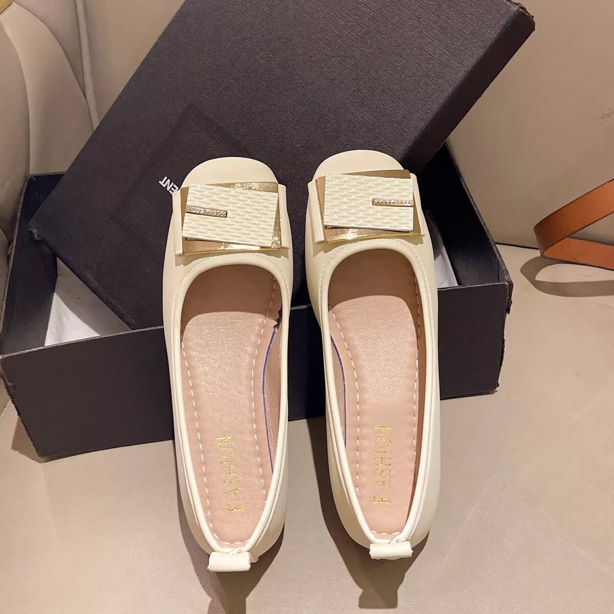 Round Toe Block Heels Slip - Ons - MAD RUFFI