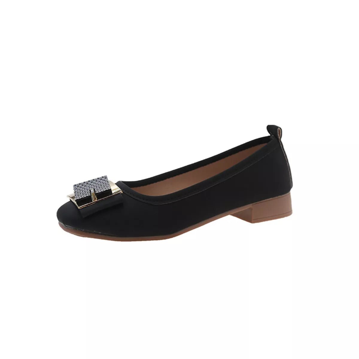 Round Toe Block Heels Slip - Ons - MAD RUFFI
