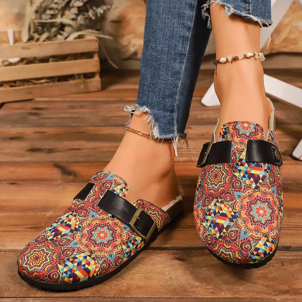 Round Toe Flats Slip - Ons - MAD RUFFI