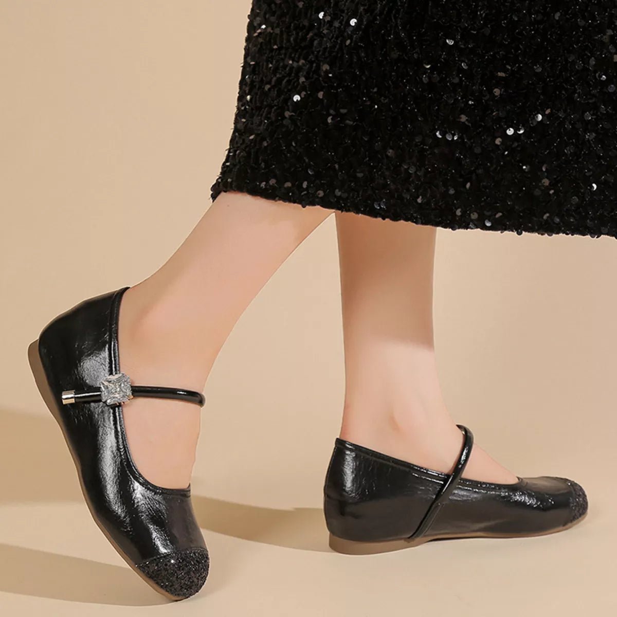 Round Toe Mary Jane Loafers - MAD RUFFI