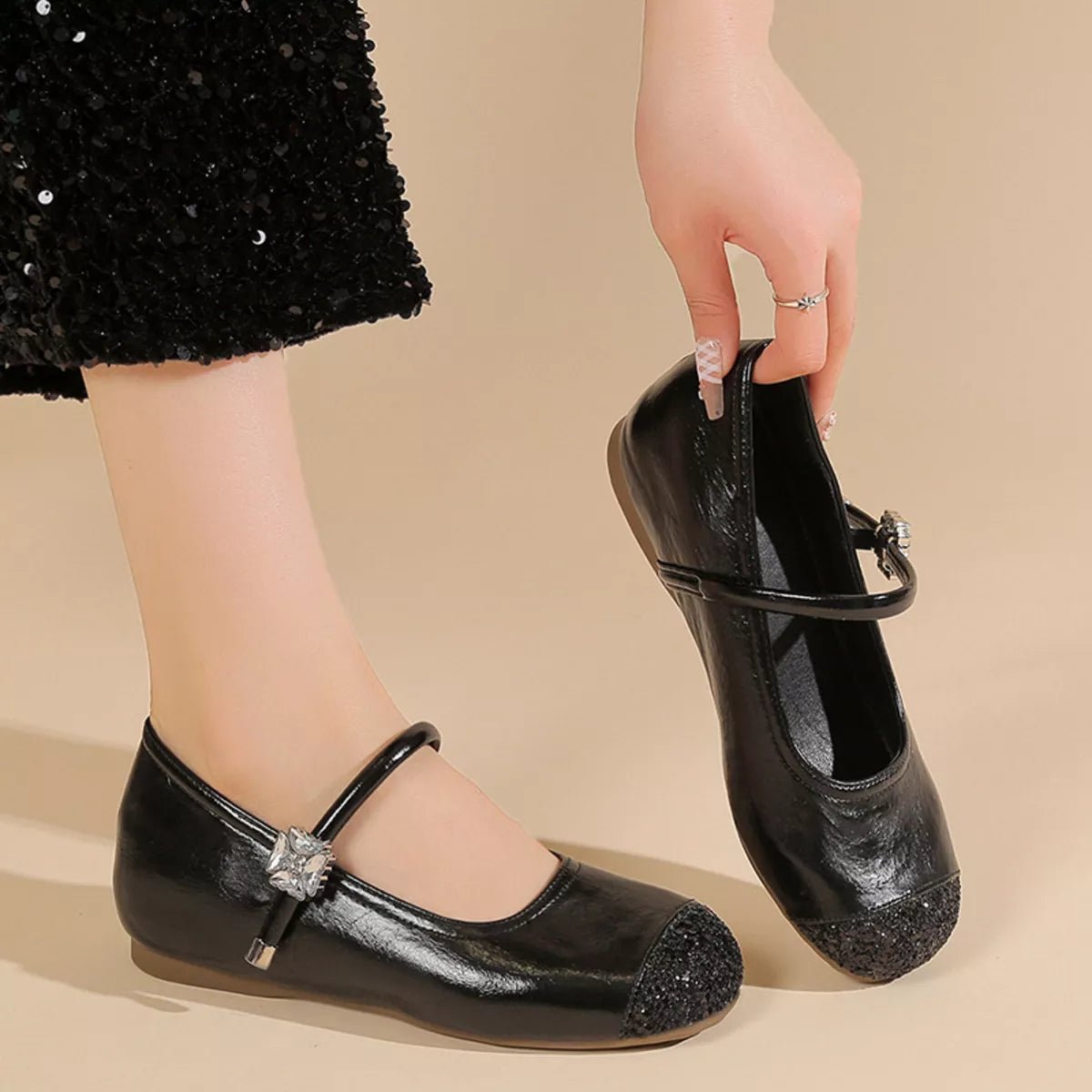 Round Toe Mary Jane Loafers - MAD RUFFI