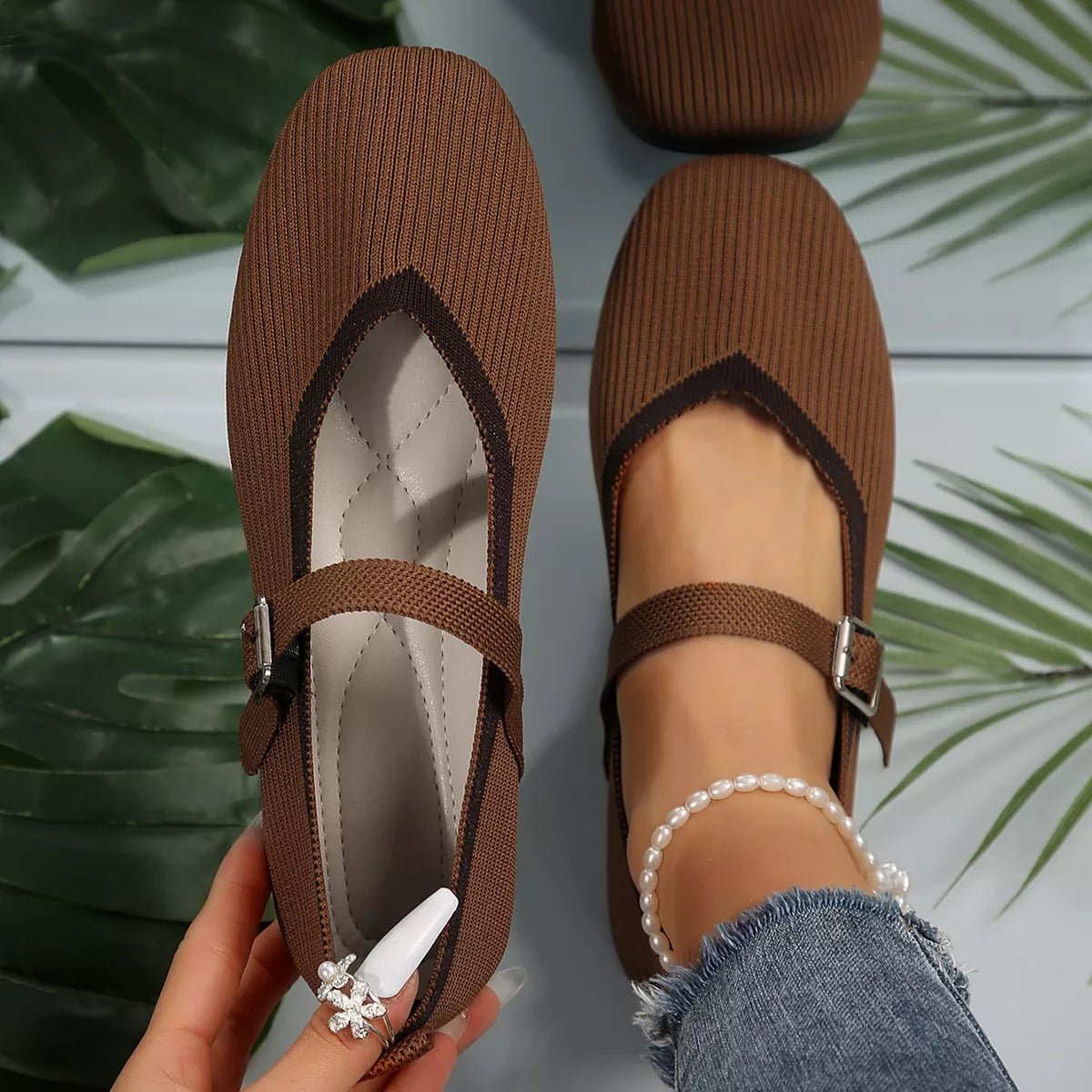 Round Toe Mesh Slip - Ons - MAD RUFFI