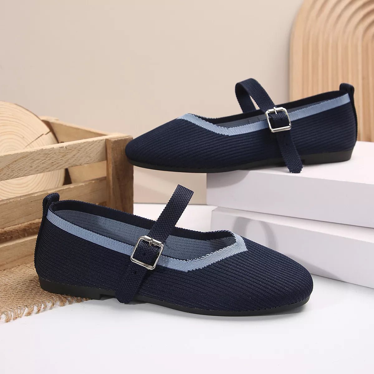 Round Toe Mesh Slip - Ons - MAD RUFFI