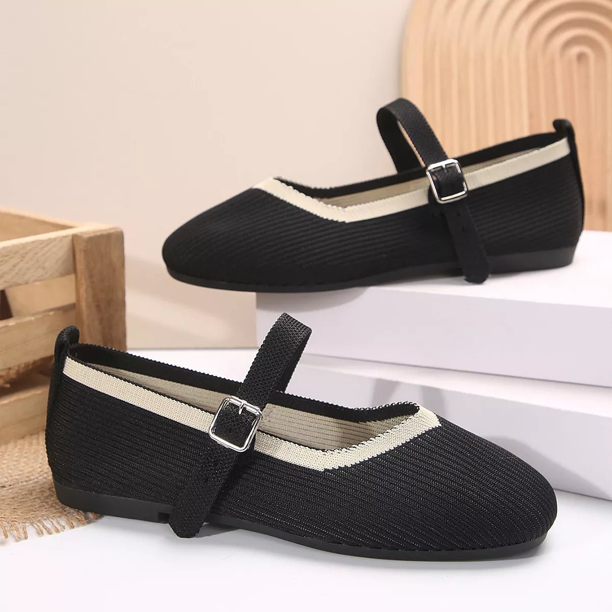 Round Toe Mesh Slip - Ons - MAD RUFFI