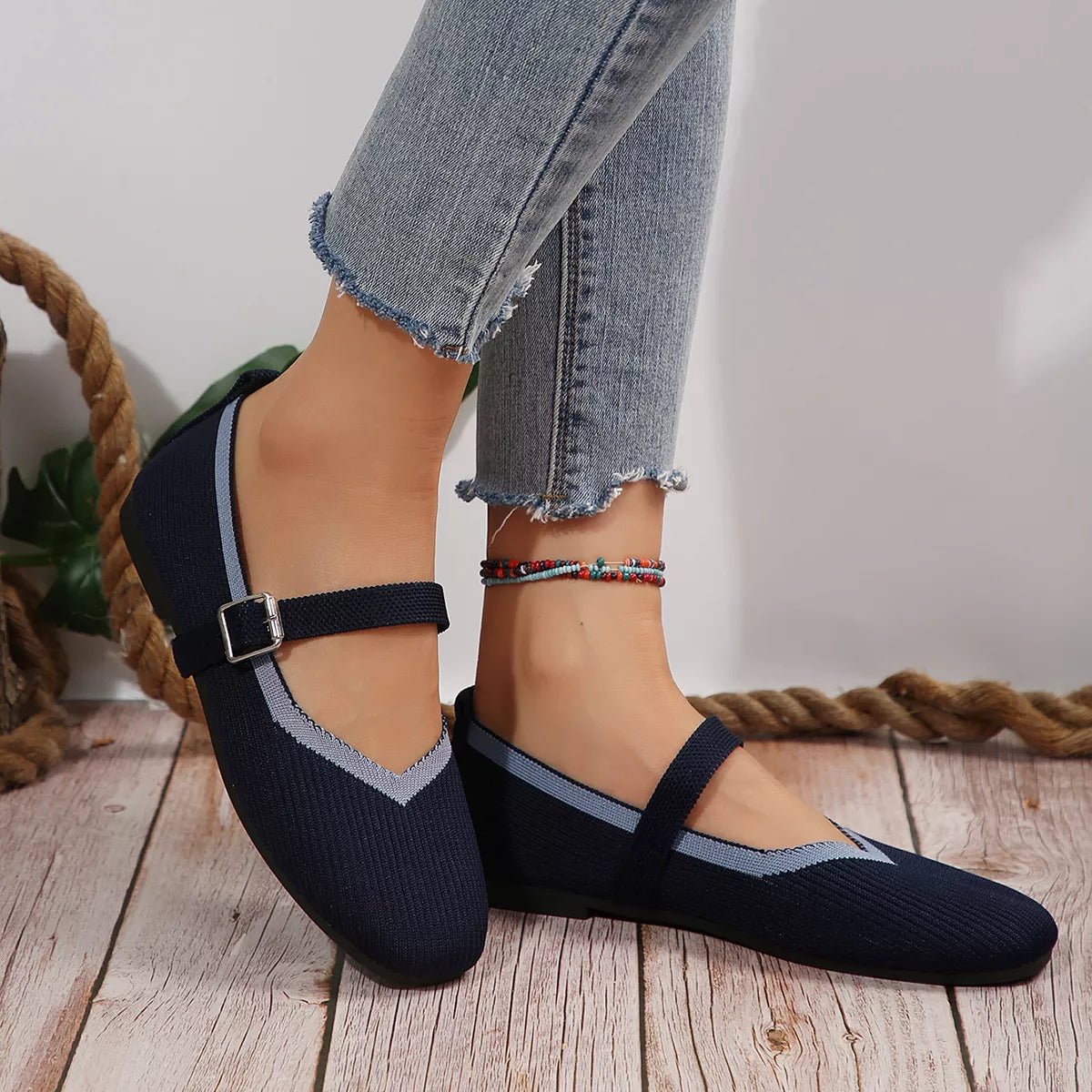 Round Toe Mesh Slip - Ons - MAD RUFFI