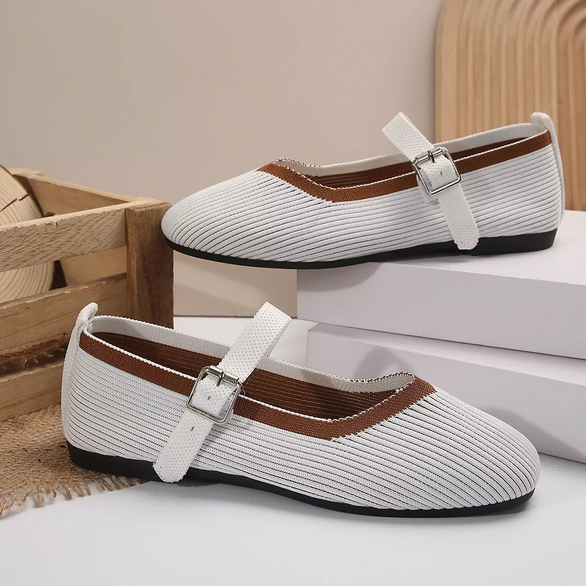 Round Toe Mesh Slip - Ons - MAD RUFFI