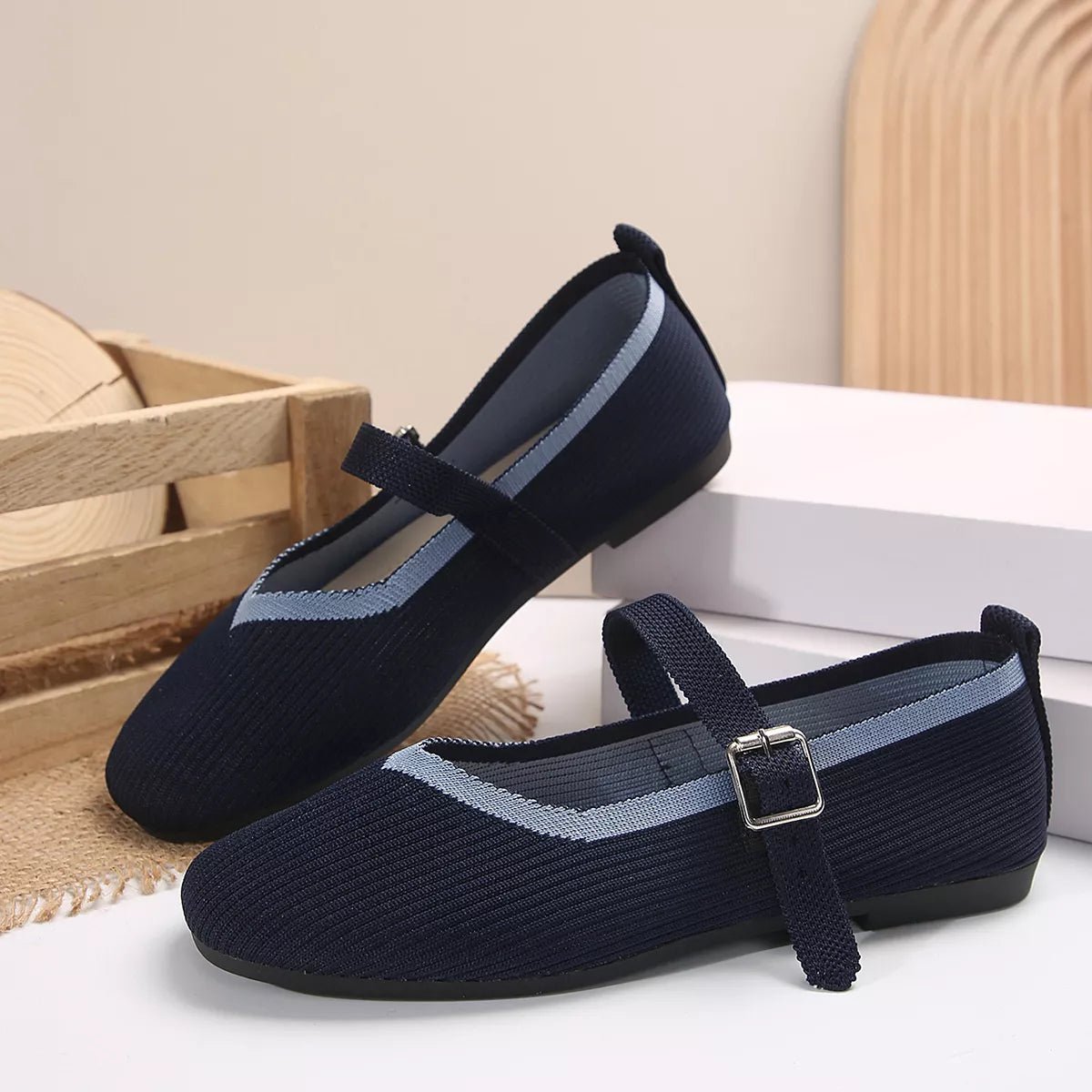 Round Toe Mesh Slip - Ons - MAD RUFFI
