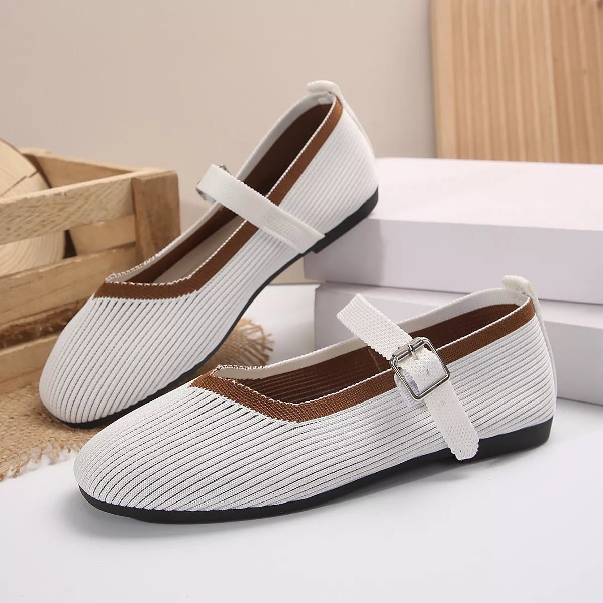 Round Toe Mesh Slip - Ons - MAD RUFFI