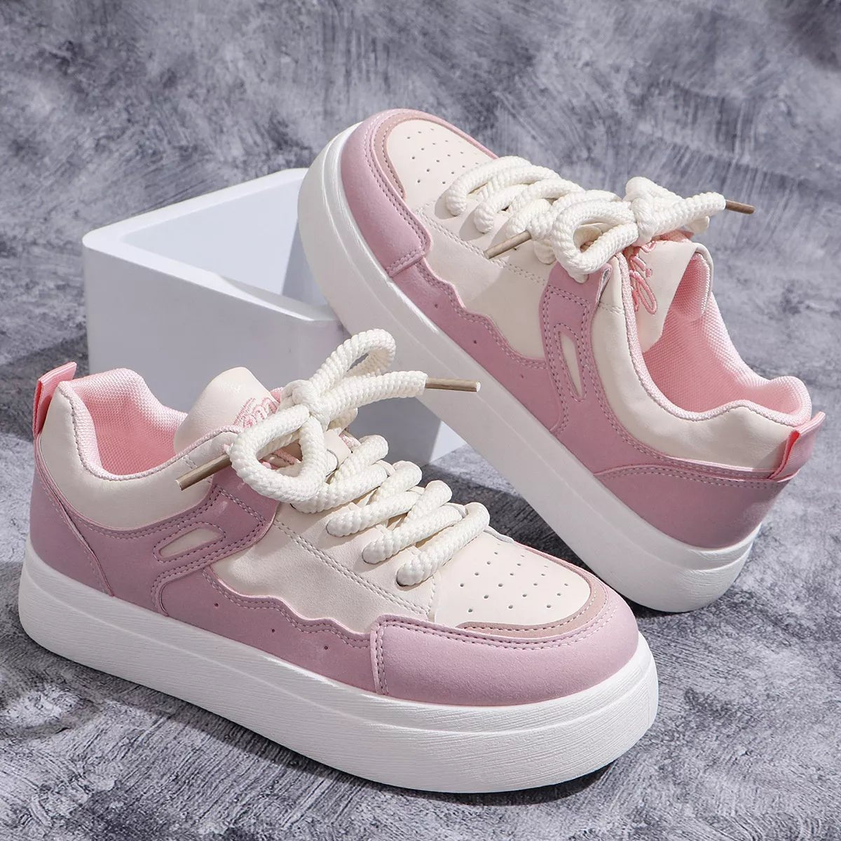 Round Toe Platform Sneakers - MAD RUFFI