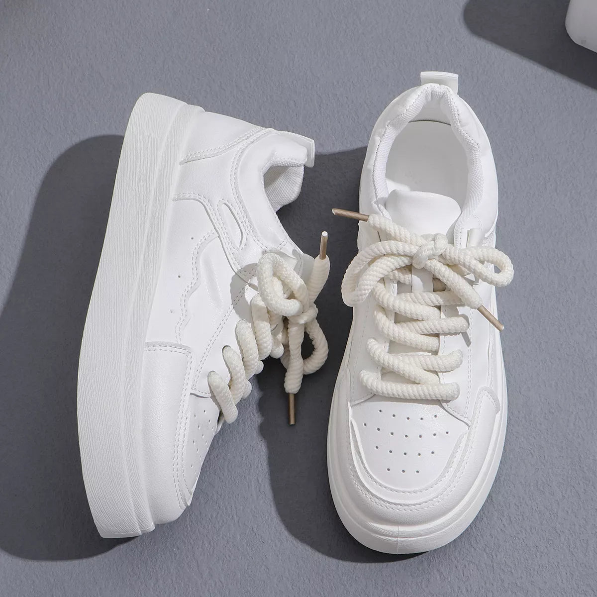 Round Toe Platform Sneakers - MAD RUFFI