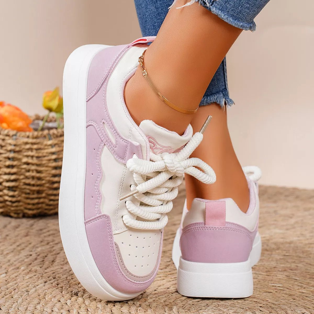Round Toe Platform Sneakers - MAD RUFFI